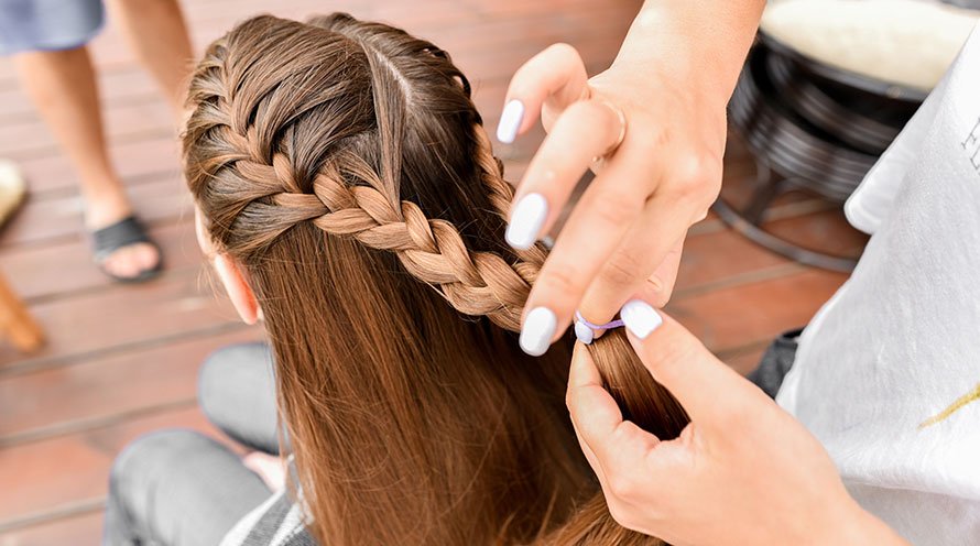 double french braid ponytail